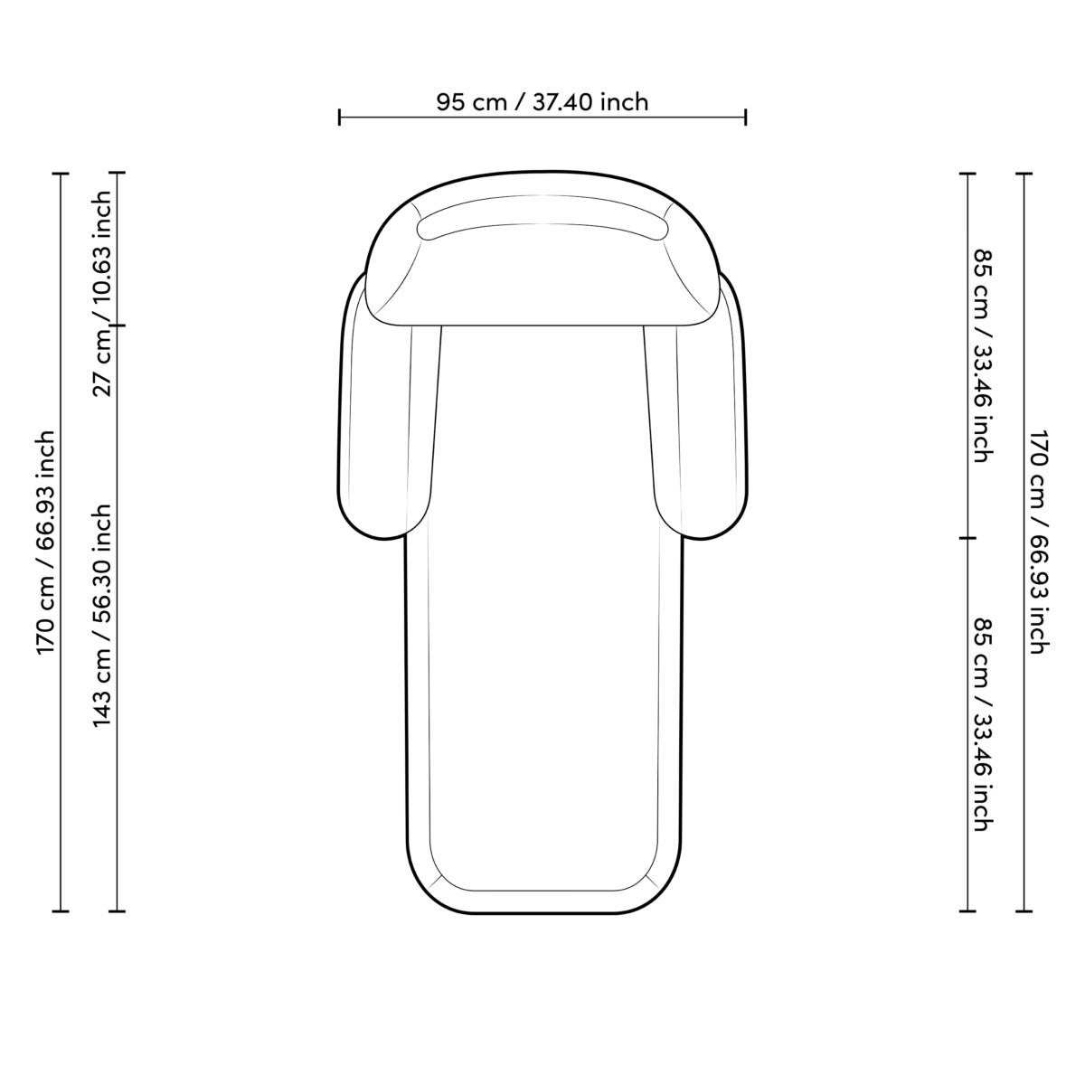 Chaise Longue Udine - Lyssa off-white