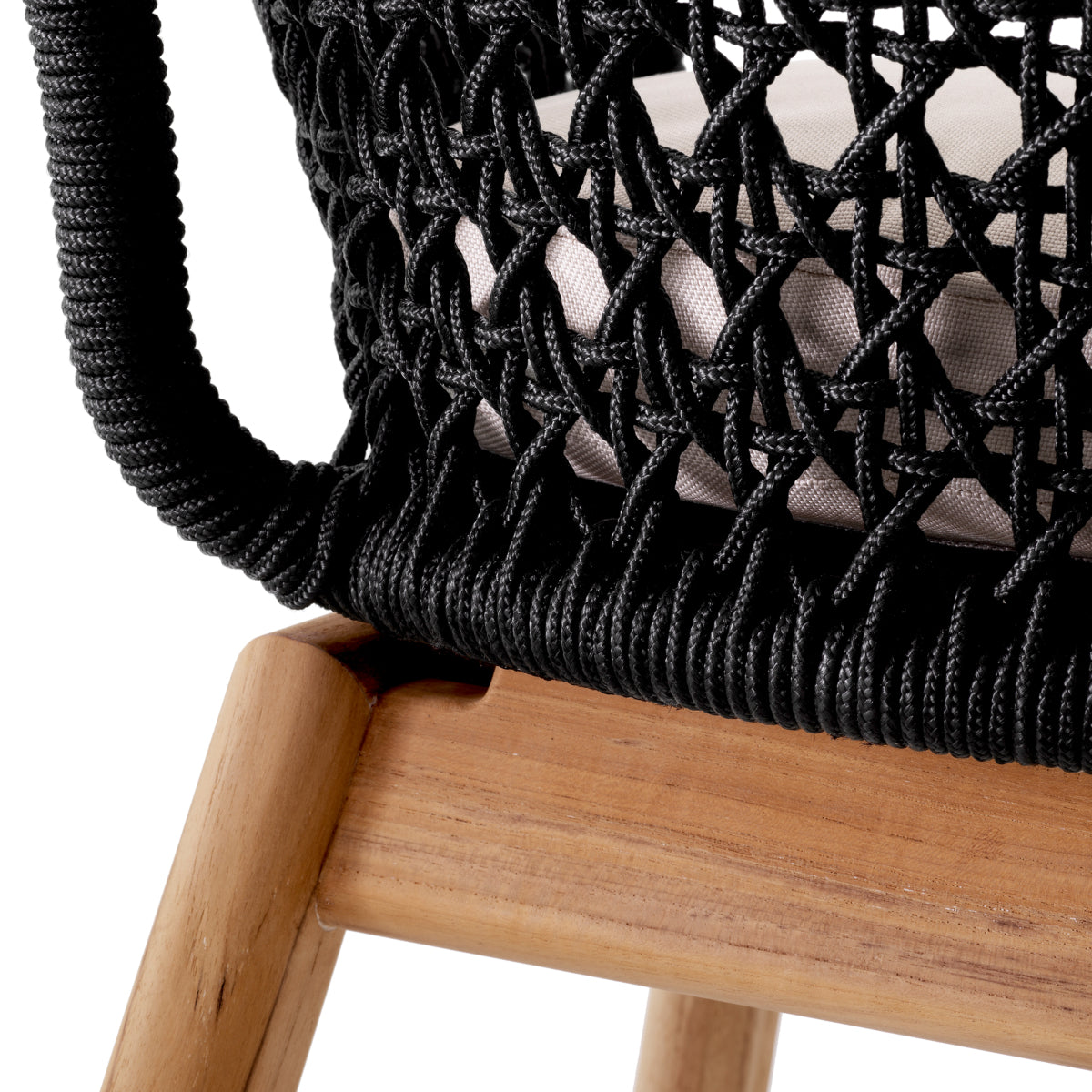 Buiten Eetkamerstoel Trinity - Black rope