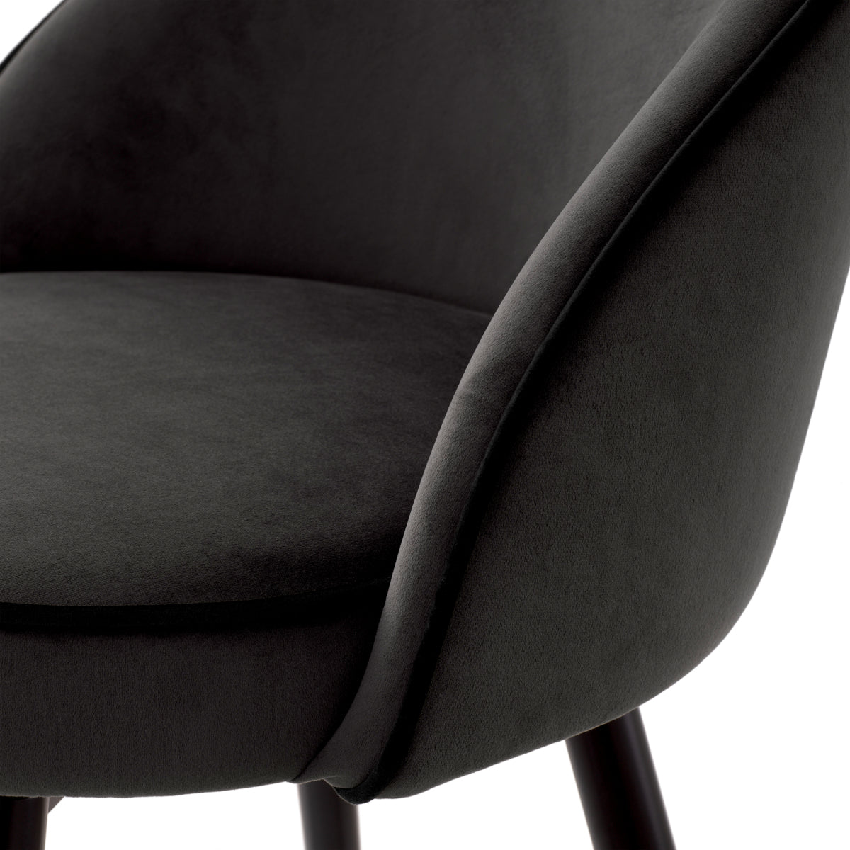 Barkruk Cooper - Dark grey velvet (set van 2)