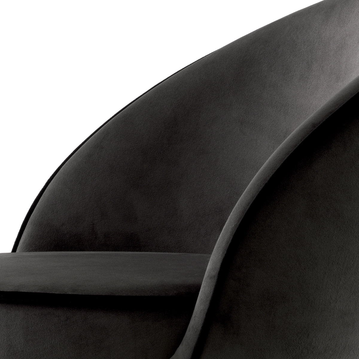 Barkruk Cooper - Laag - Dark grey velvet (set van 2)