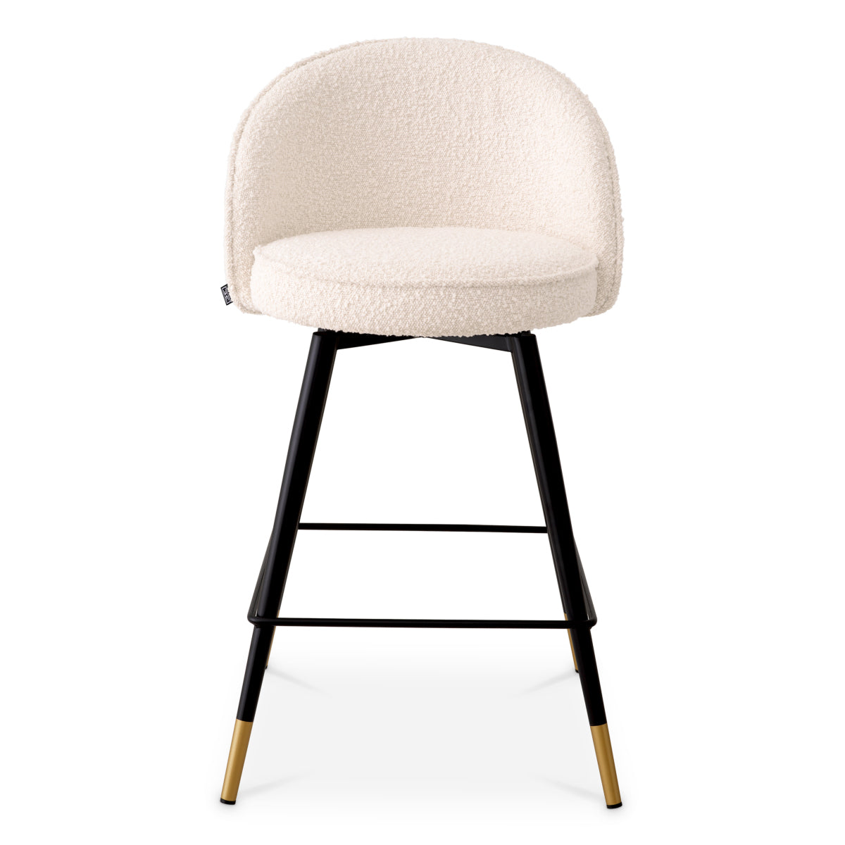 Barkruk Cooper - Laag - Bouclé cream (set van 2)