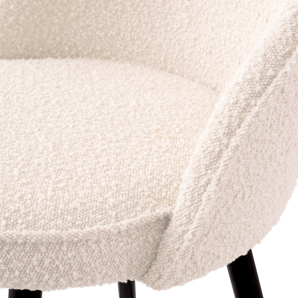 Barkruk Cooper - Laag - Bouclé cream (set van 2)