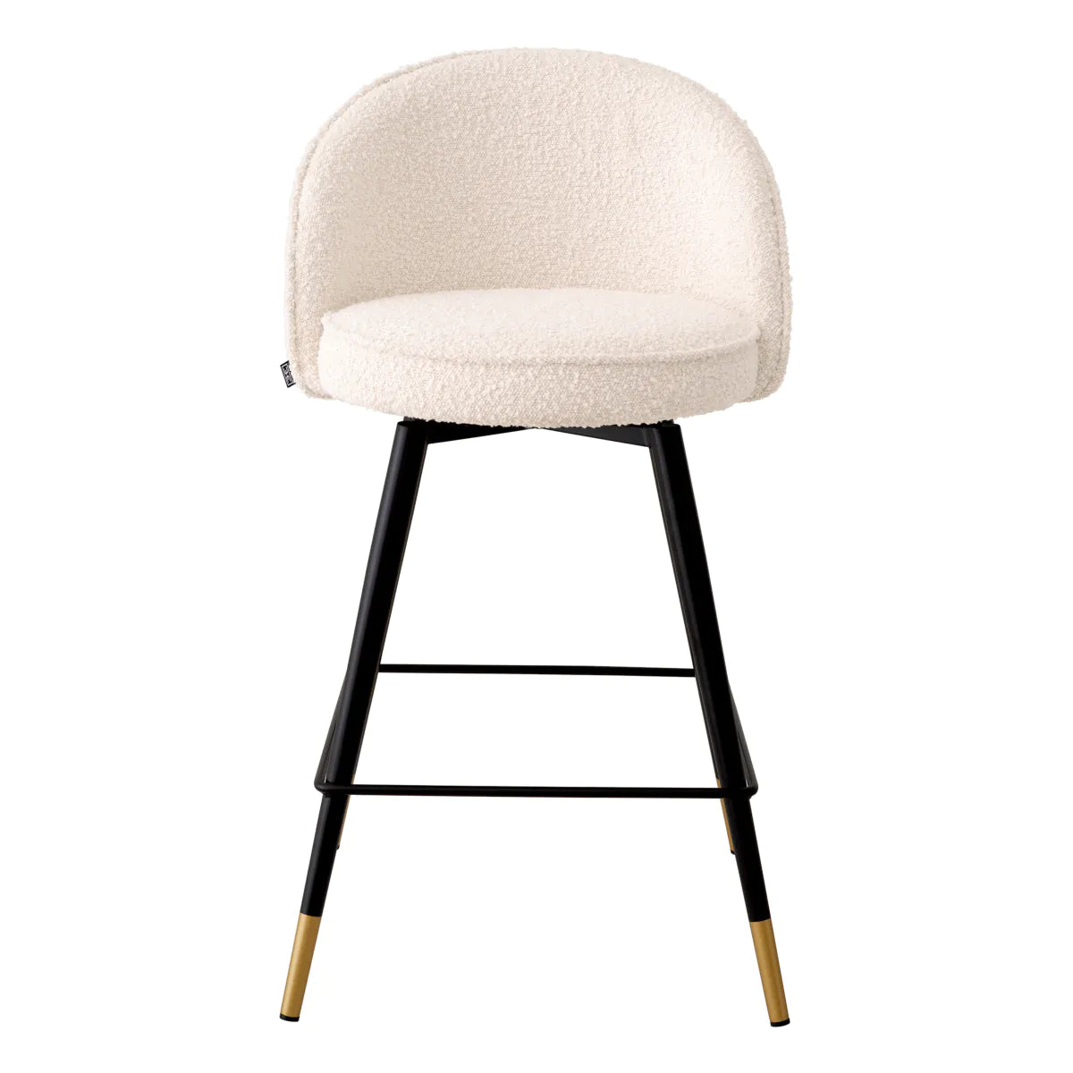 Barkruk Cooper - Laag - Bouclé cream (set van 2)