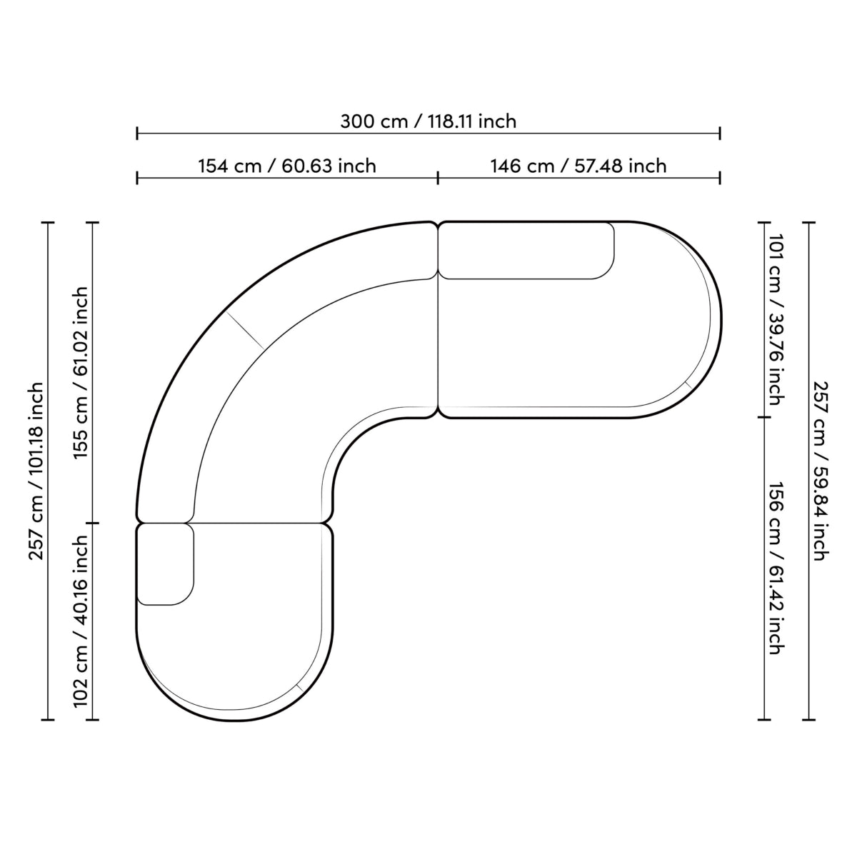 Sofa Björn - L - Lyssa sand