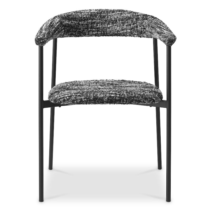 Eetkamerstoel Julio - Bouclé sonata black (set van 2)