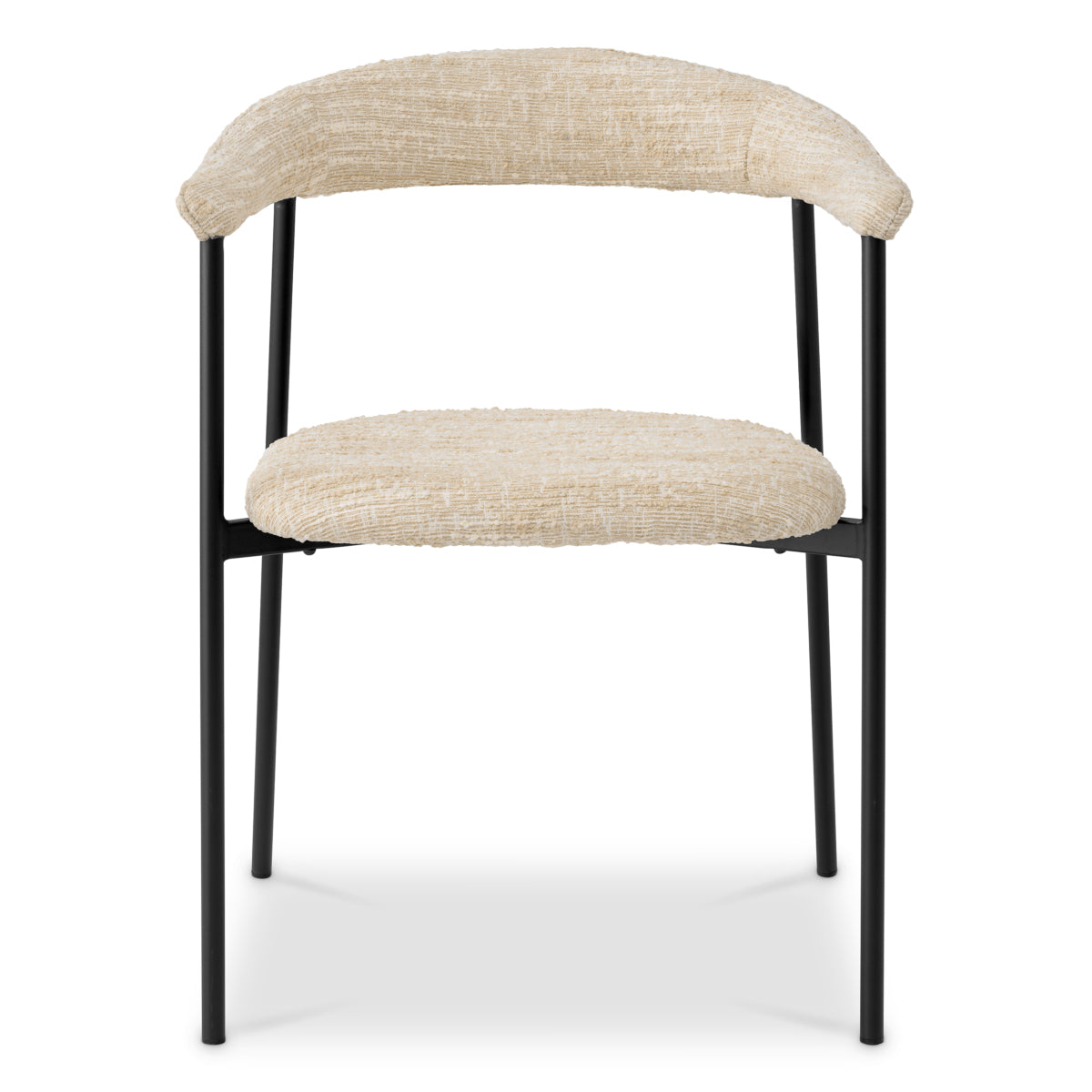 Eetkamerstoel Julio - Bouclé sonata cream (set van 2)