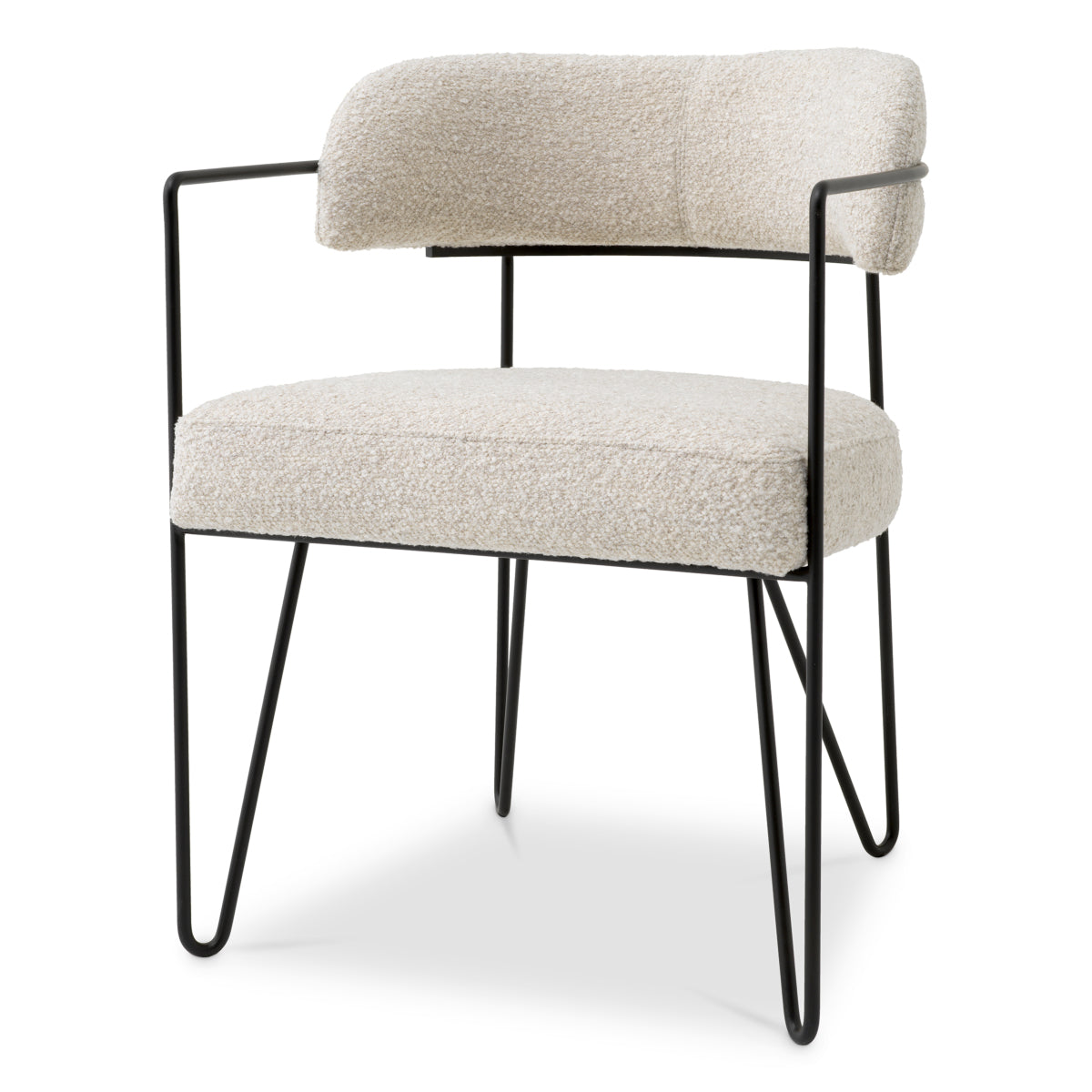Eetkamerstoel Giuseppe - Bouclé chalk white