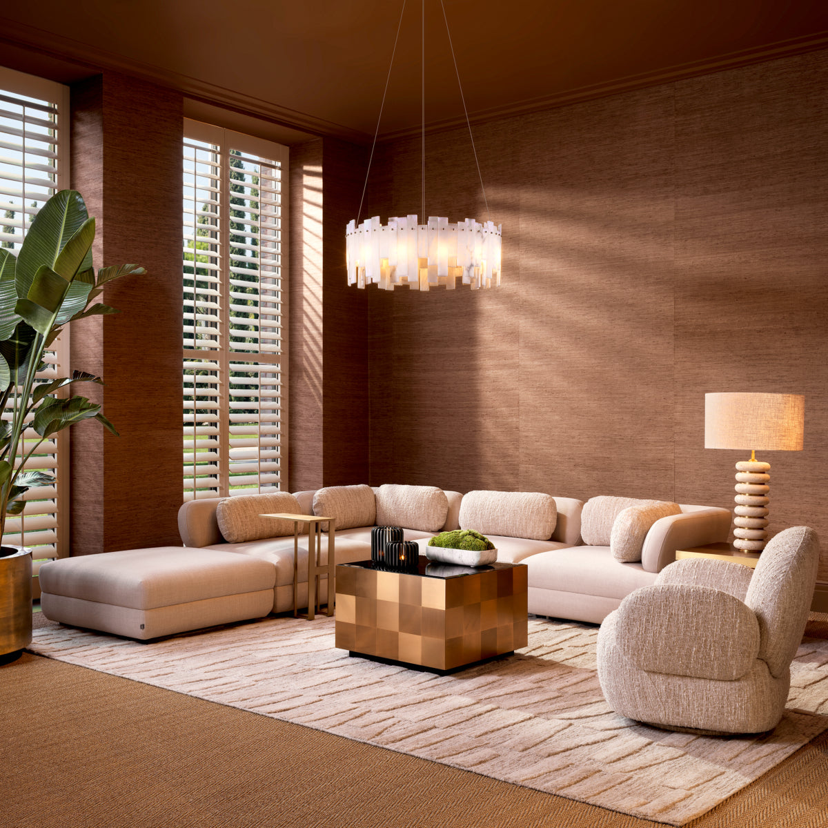 Modulaire bank Paulo - Scalea sand - Hoek