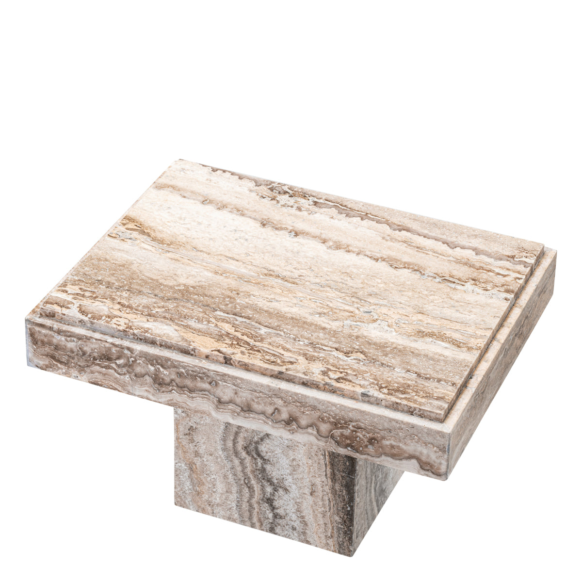 Bijzettafel Sartoria - Zilver travertine