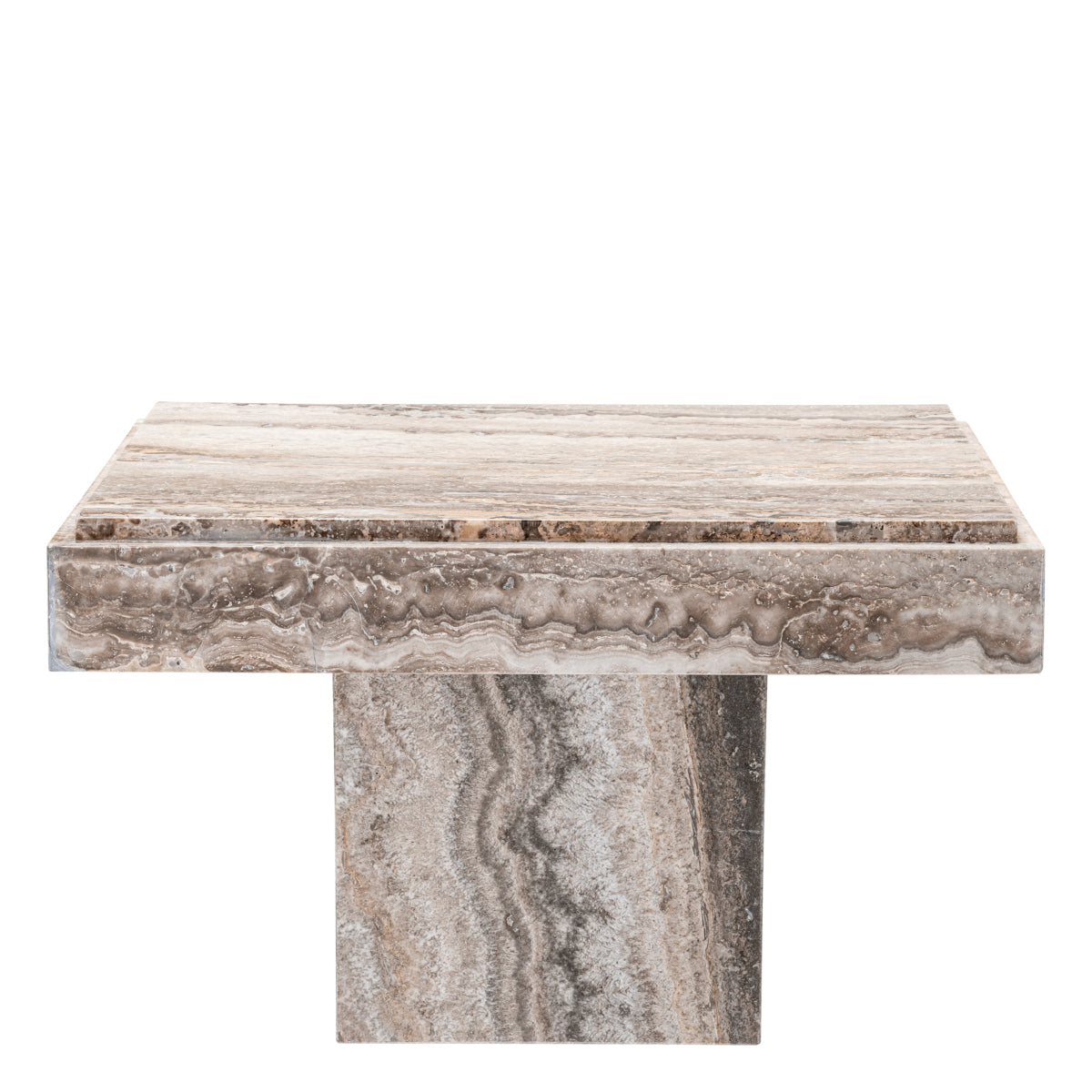 Bijzettafel Sartoria - Zilver travertine