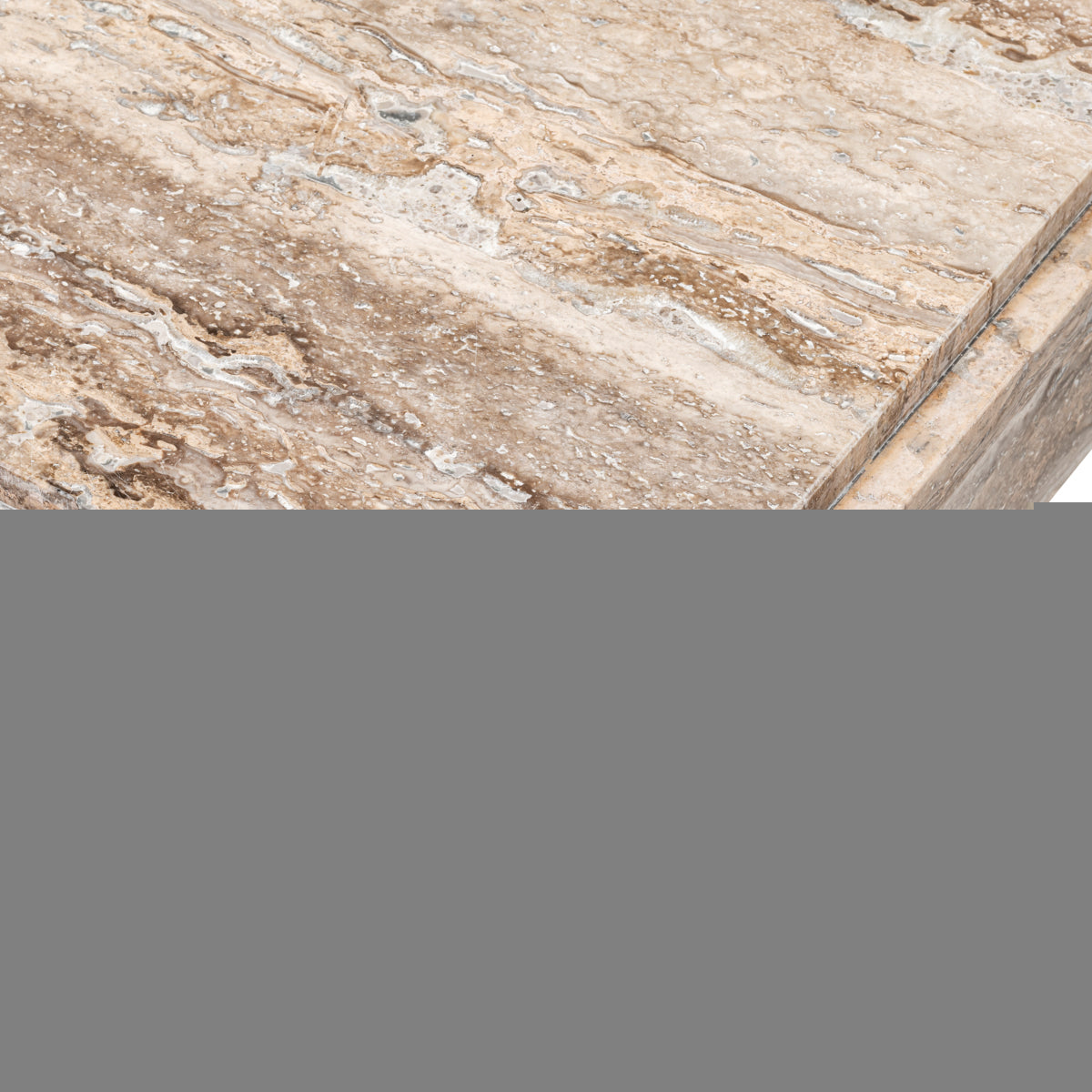 Bijzettafel Sartoria - Zilver travertine