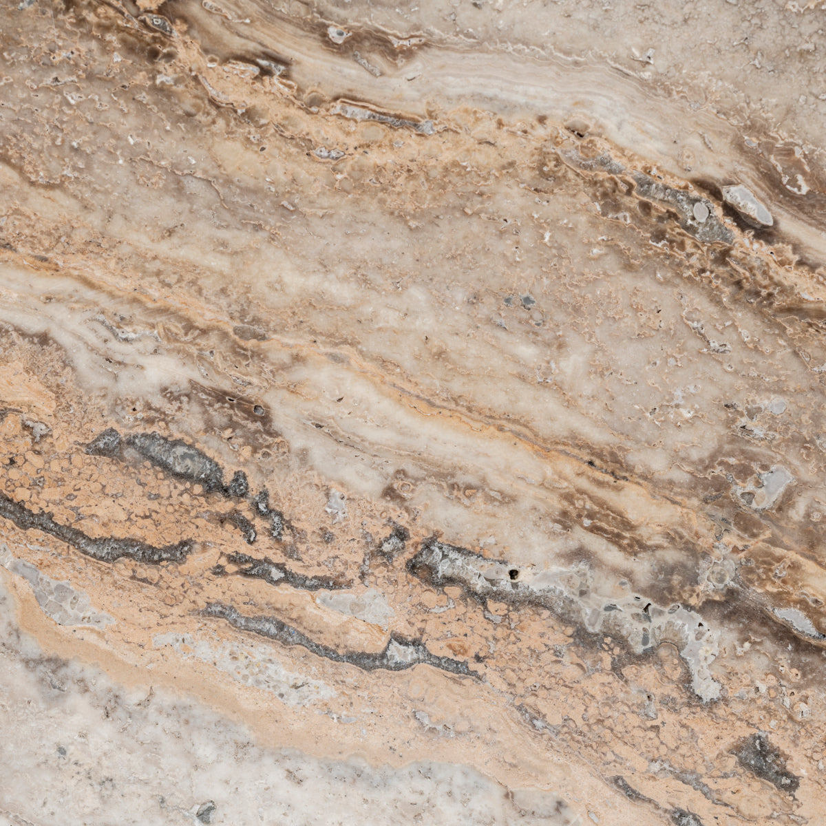 Bijzettafel Sartoria - Zilver travertine