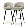 Barkruk Cliff - Mayer silver (set van 2)