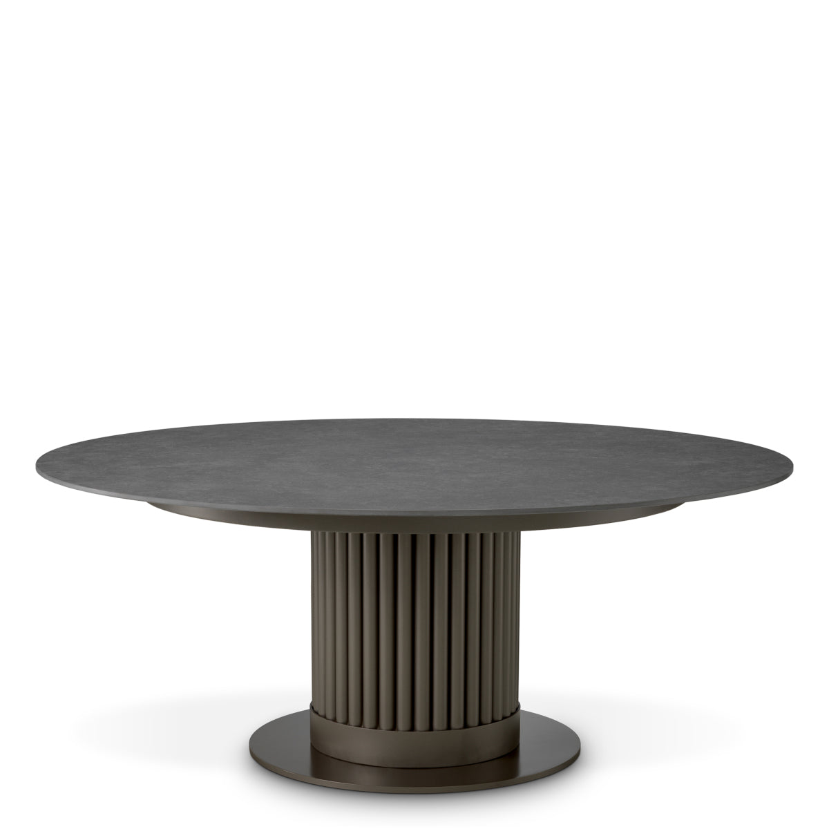 Buiten Salontafel Volterra - Rond - Grey ceramic