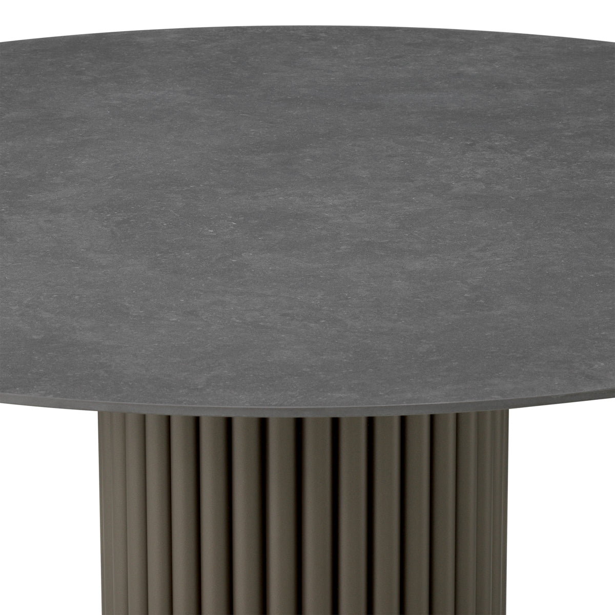 Buiten Salontafel Volterra - Rond - Grey ceramic