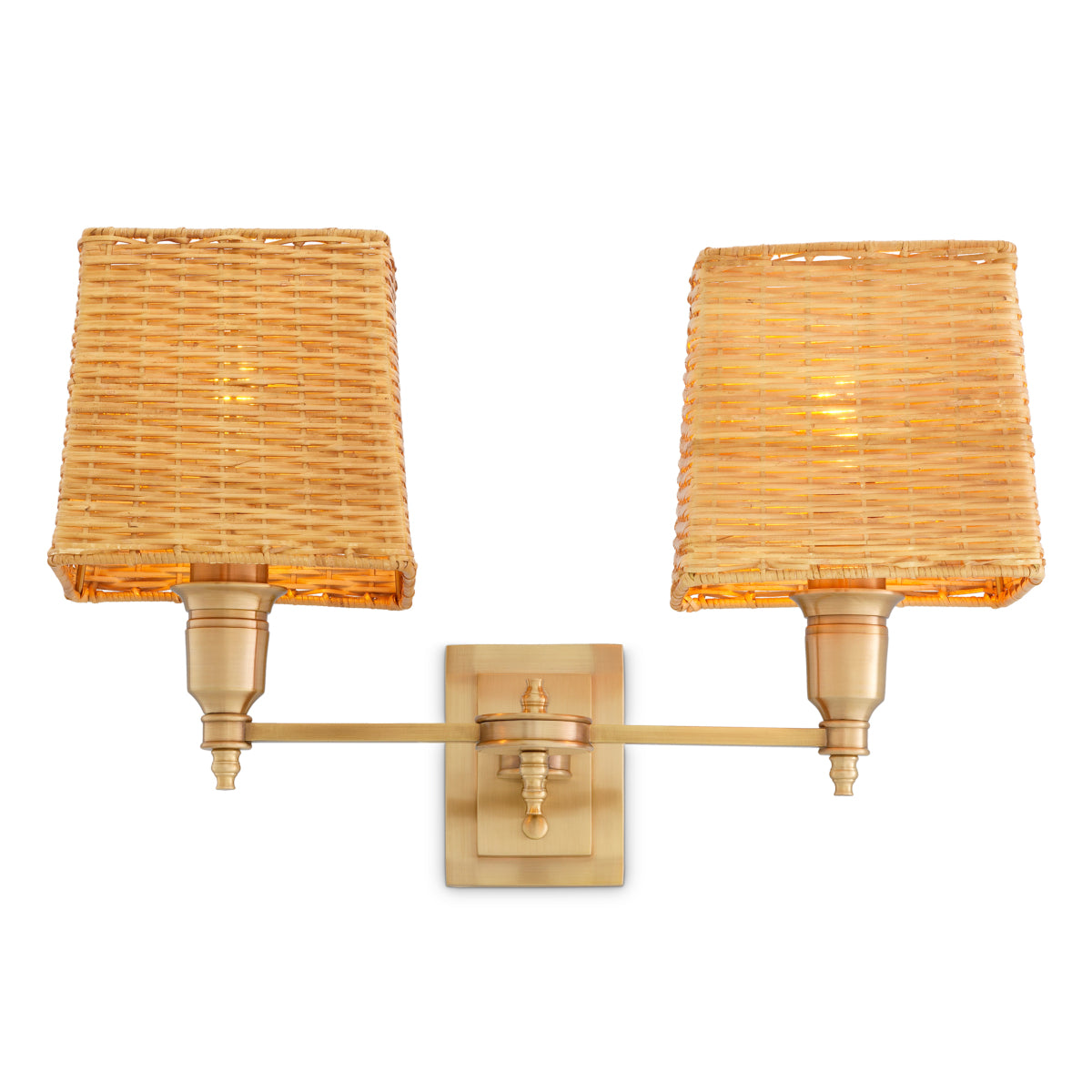 Wandlamp Lexington - Dubbel - Antique brass finish