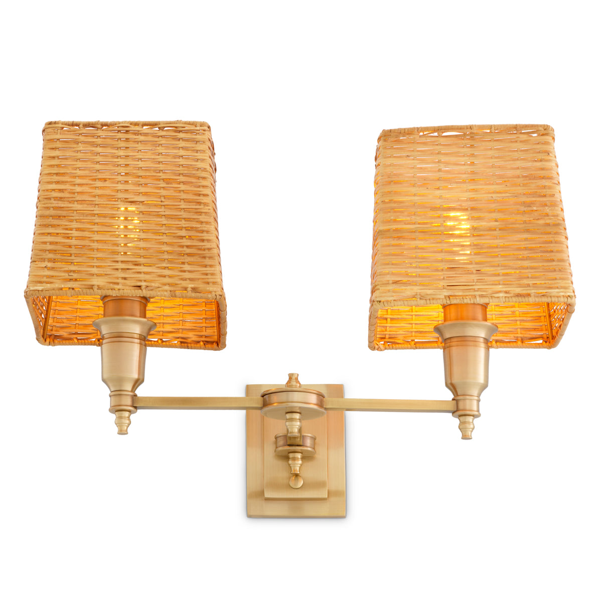 Wandlamp Lexington - Dubbel - Antique brass finish