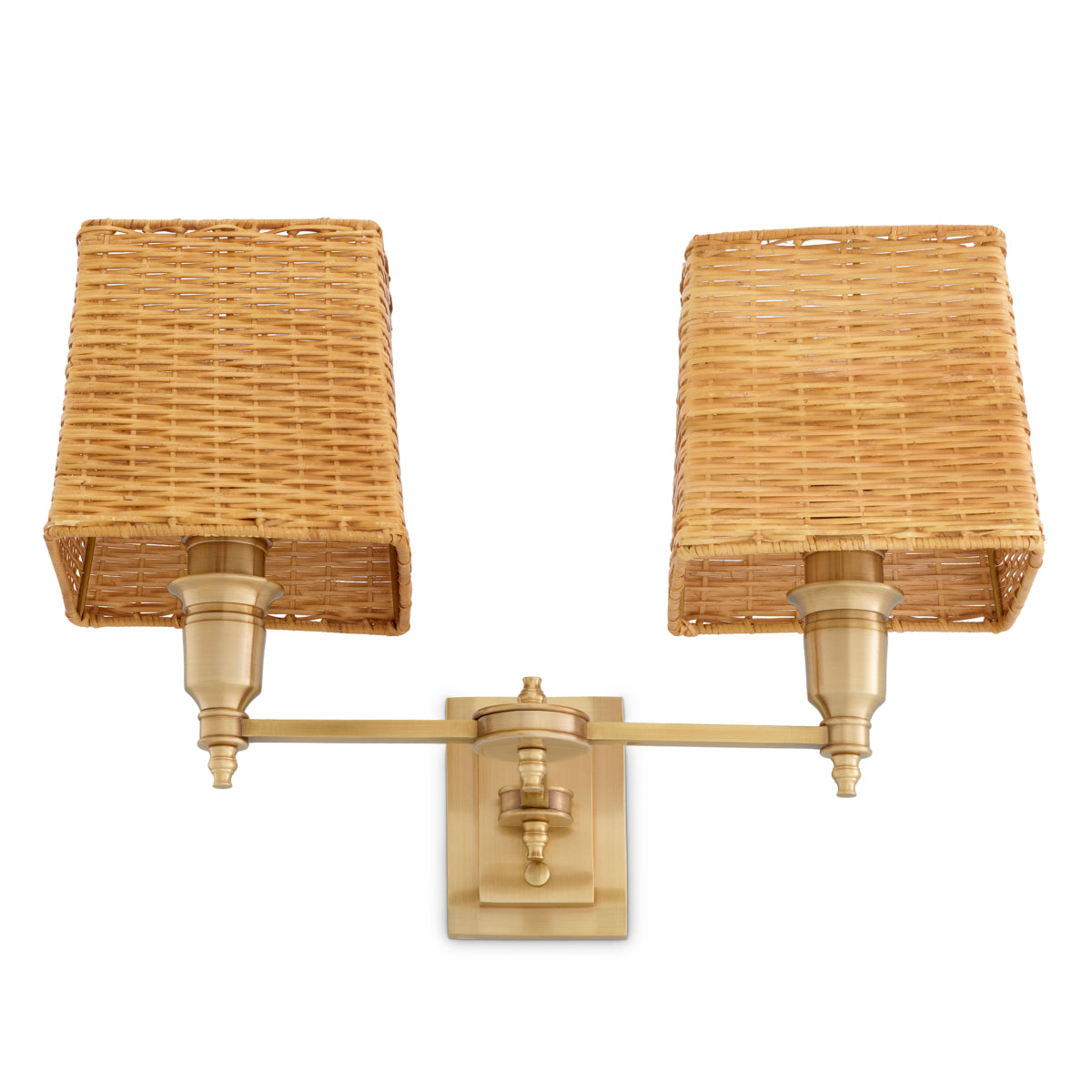 Wandlamp Lexington - Dubbel - Antique brass finish