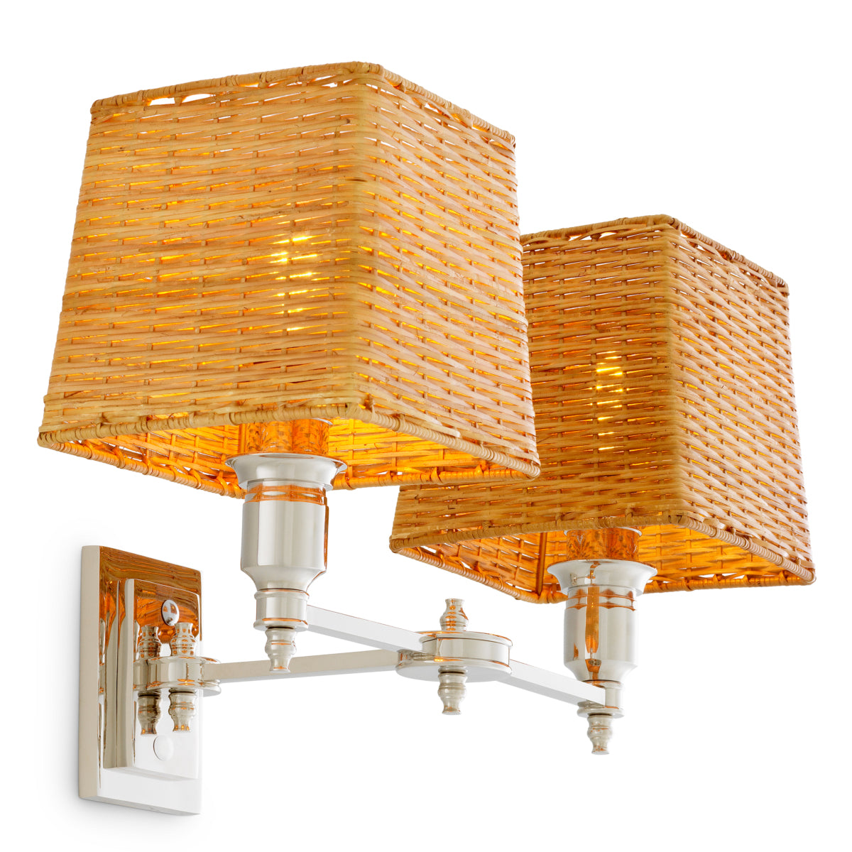 Wandlamp Lexington - Dubbel - Nickel finish