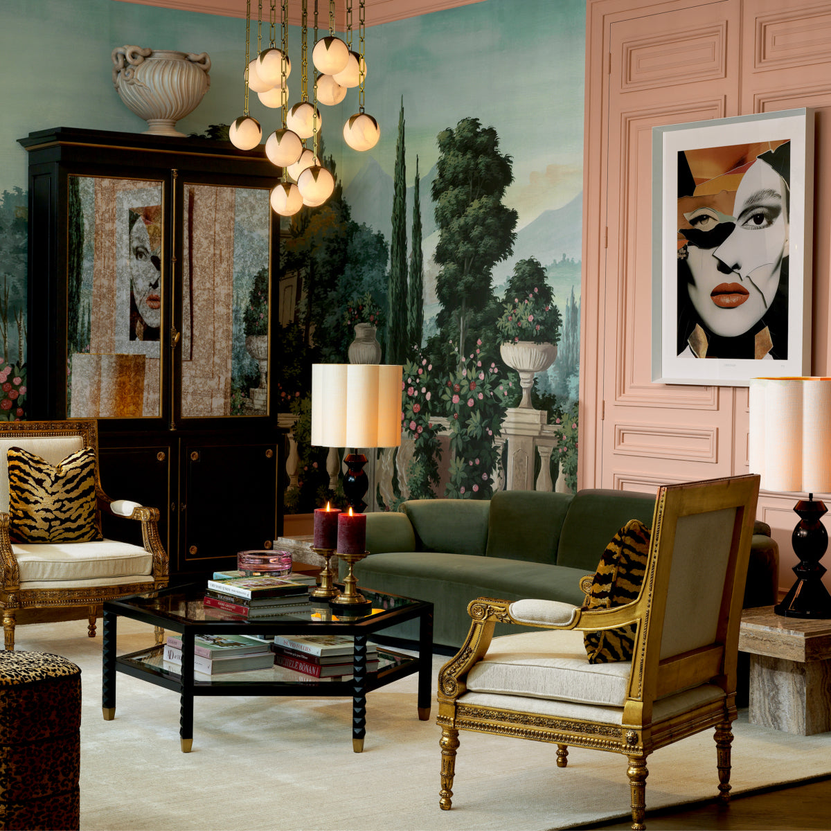 Sofa Marbella - Torrin green velvet