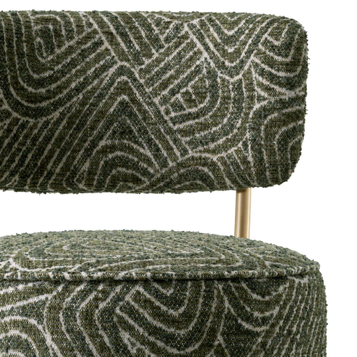 Barkruk Carleton met rug - Laag - Camari green