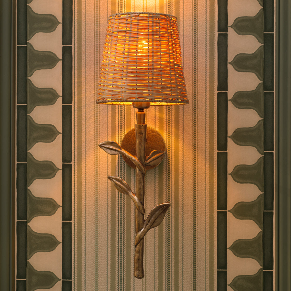 Wandlamp Farini - Rattan shade