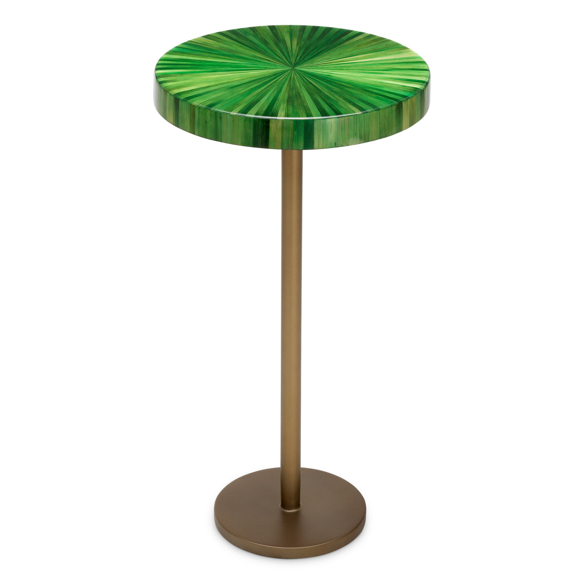 Bijzettafel Albany - Straw marquetry green
