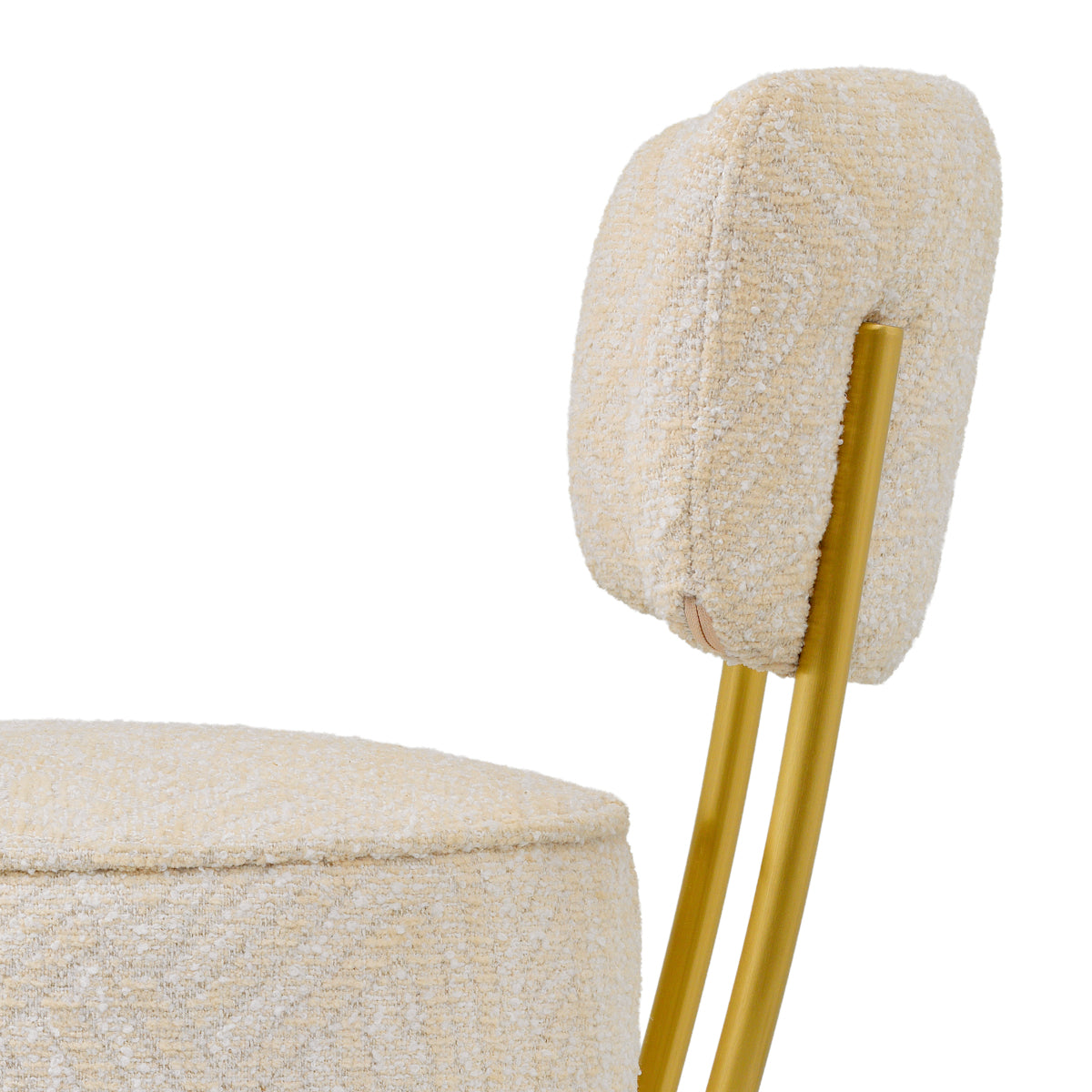 Barkruk Carleton met rug - Laag - Camari cream