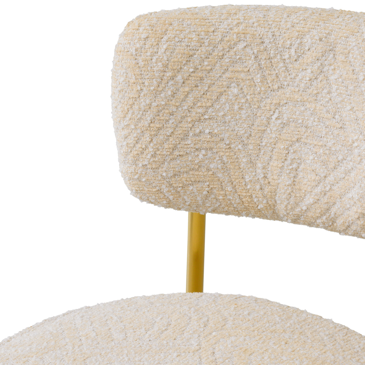 Barkruk Carleton met rug - Laag - Camari cream