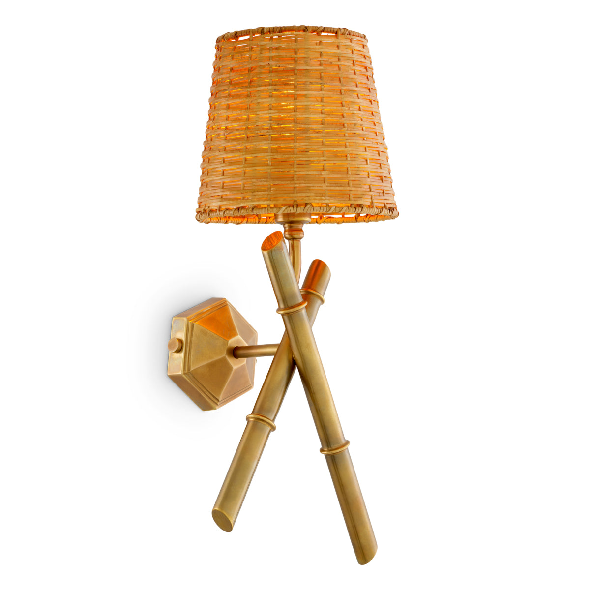 Wandlamp Aveline - Natural rattan