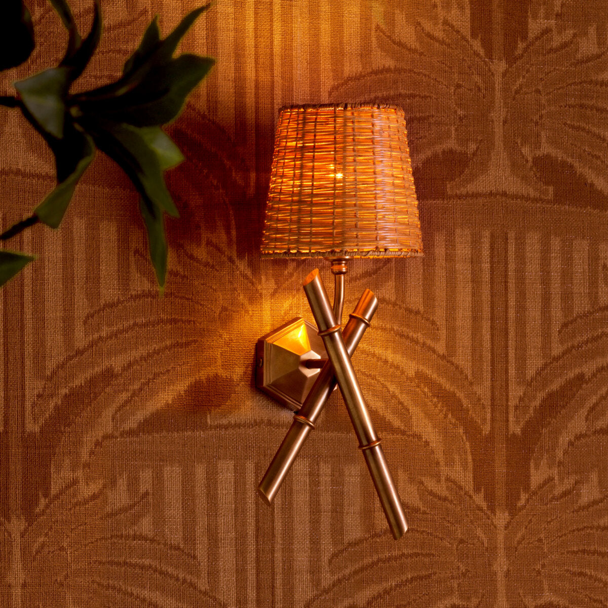 Wandlamp Aveline - Natural rattan