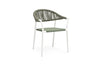 Tuinstoel Matera (set van 4) - Matt White - Forest Green
