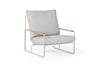 Loungestoel Merano - Camel sand - Soft grey
