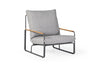Loungestoel Merano - Matt grey - Light anthracite