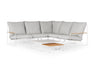 Loungeset Merano - 5-delig - Matt white - Soft grey
