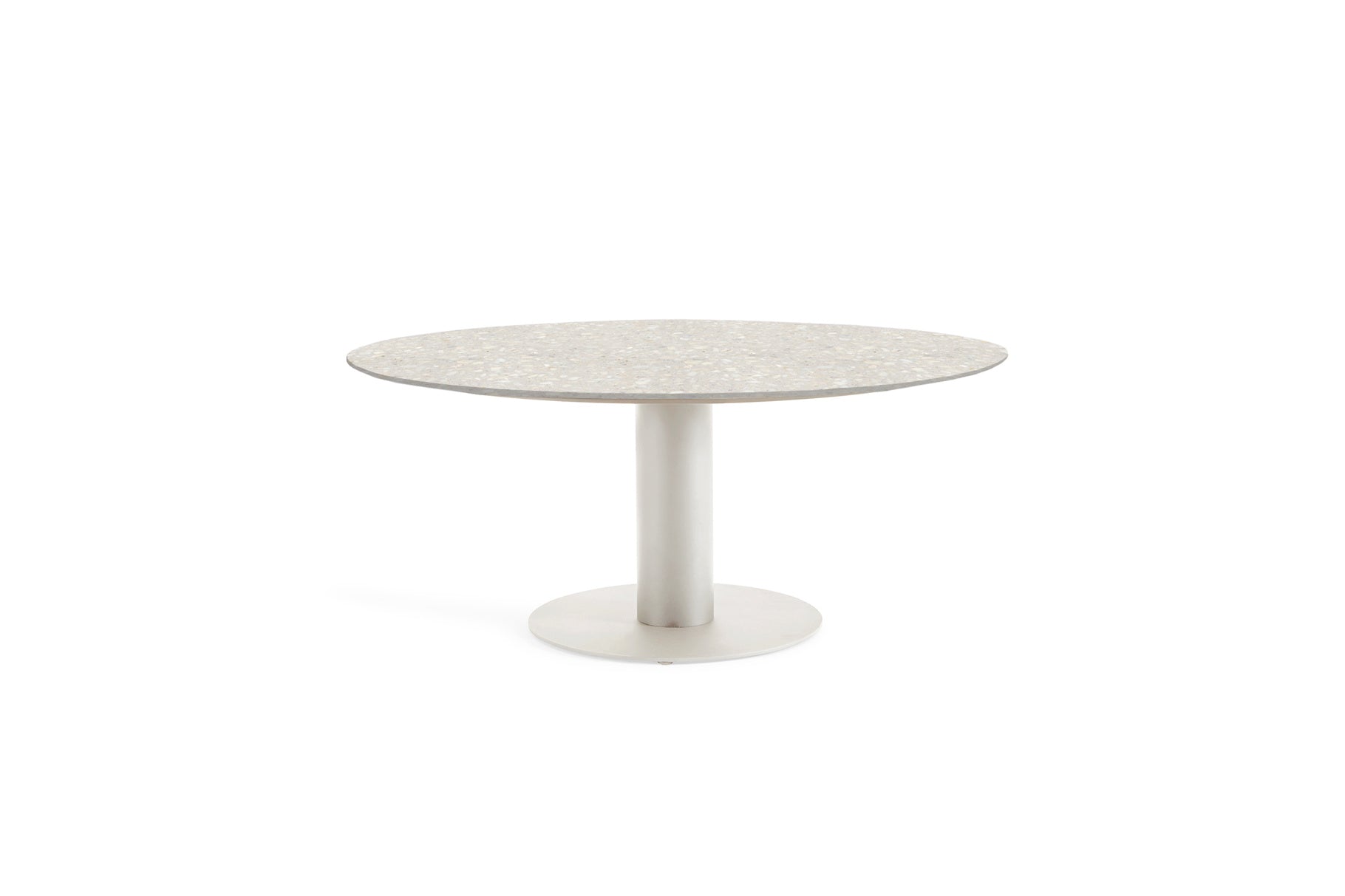 Lage tuintafel Grado - Ø160 - Camel Sand - Neolith Terrazzo taupe