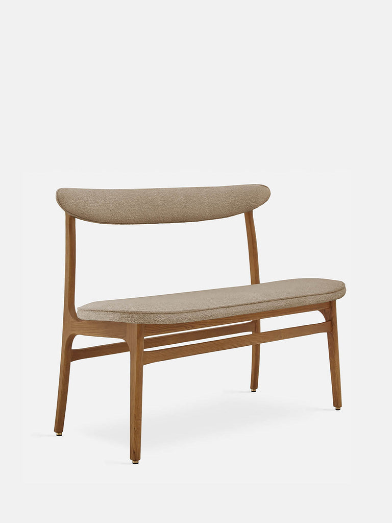 Bank 200-190 Bouclé Beige Donker Hout