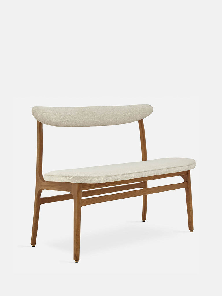 Bank 200-190 Bouclé Crème Donker Hout