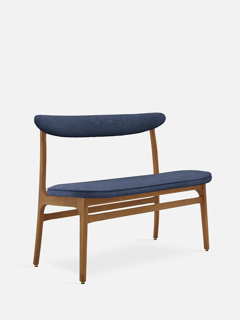 Bank 200-190 Bouclé Denim Donker Hout