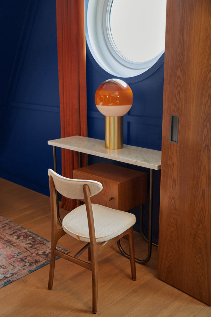 Eetkamerstoel 200-190 Shine Velvet Taupe Natuurlijk Hout