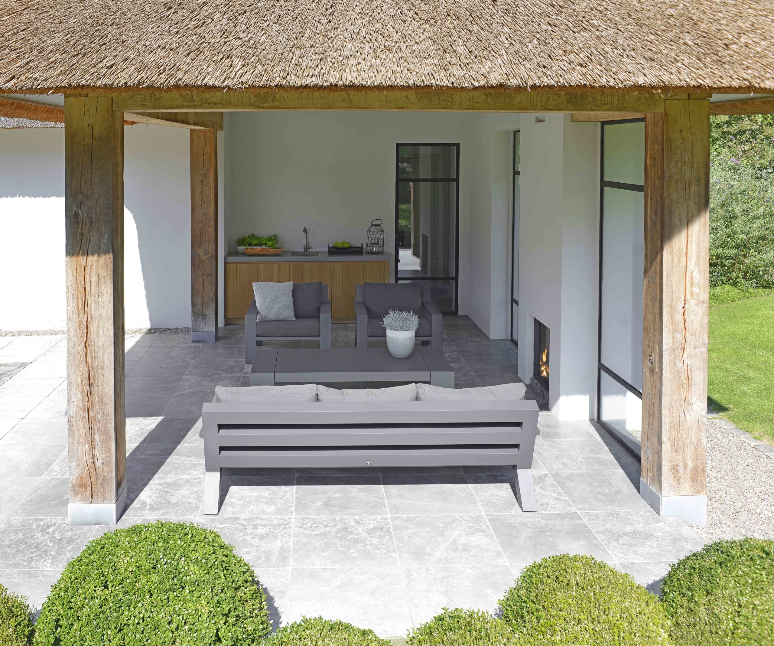 Tuinbank Viking Donkergrijs