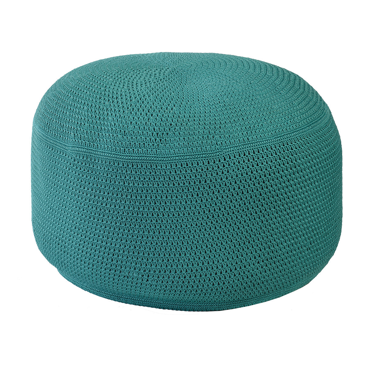 Poef Crochette ø80 Turquoise