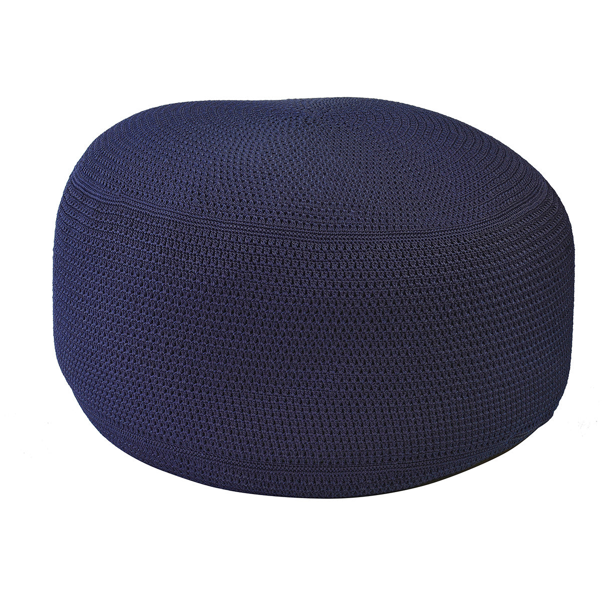 Poef Crochette Ø80 Donkerblauw