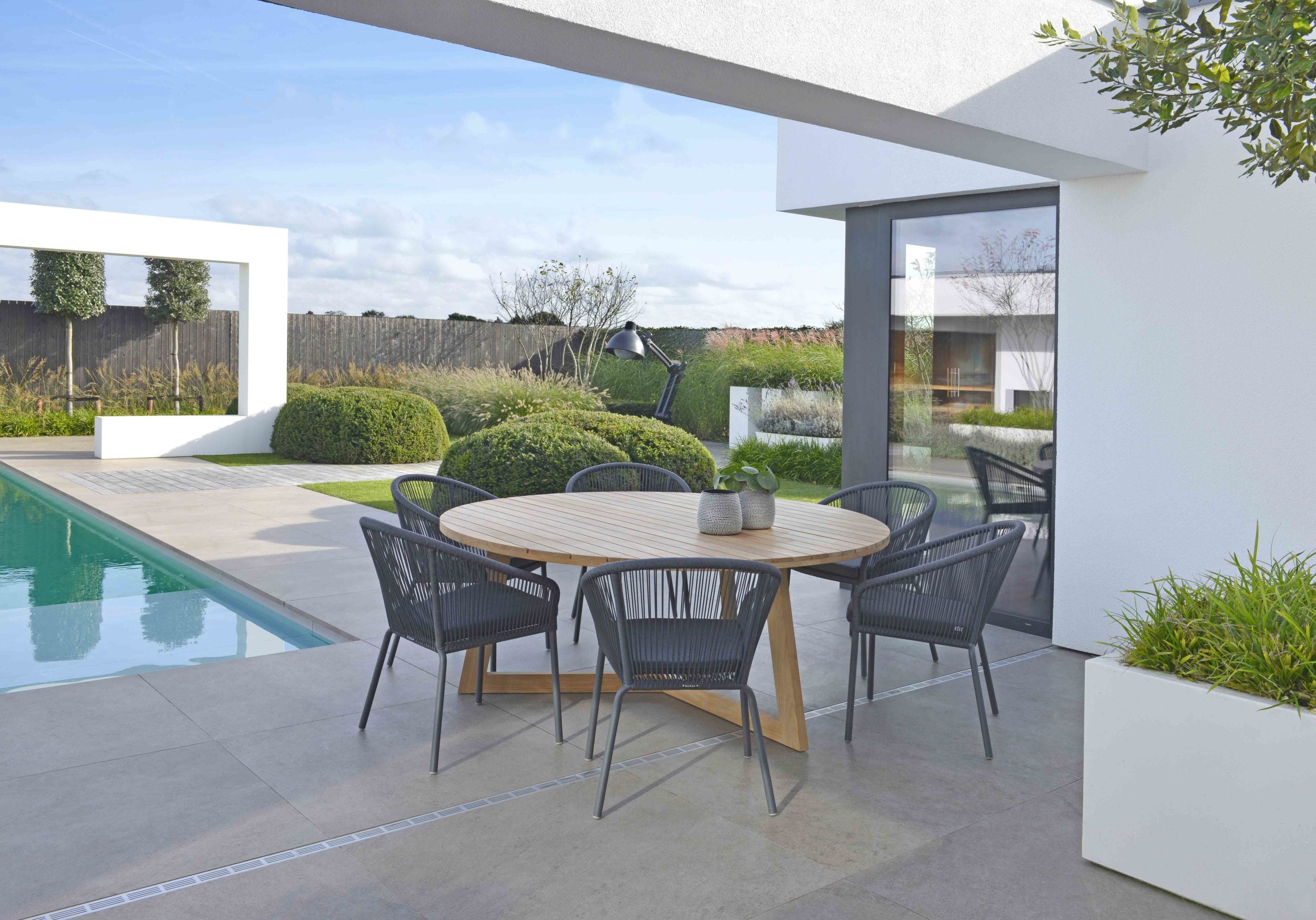 Tuinstoel Colette Donkergrijs