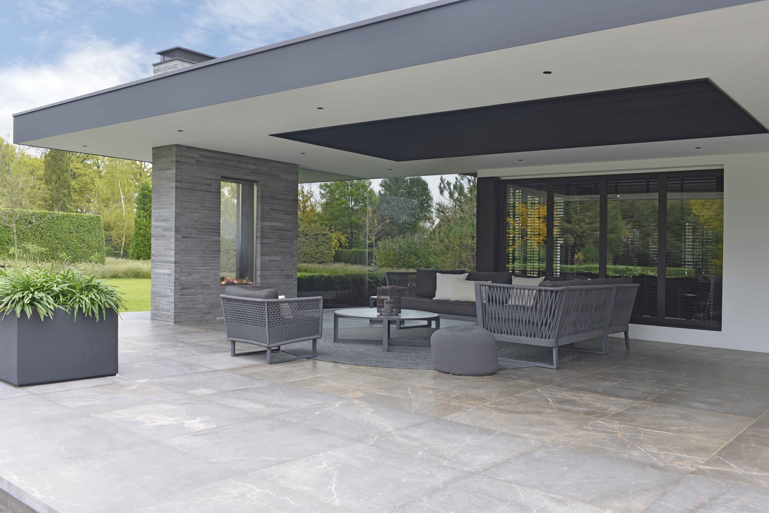 Modulaire bank Altea 2-persoons links Donkergrijs