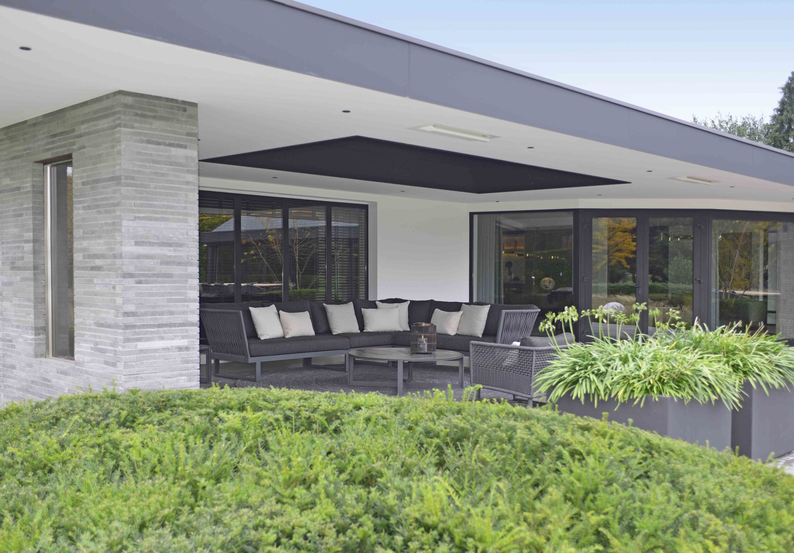 Modulaire bank Altea 2-persoons links Donkergrijs