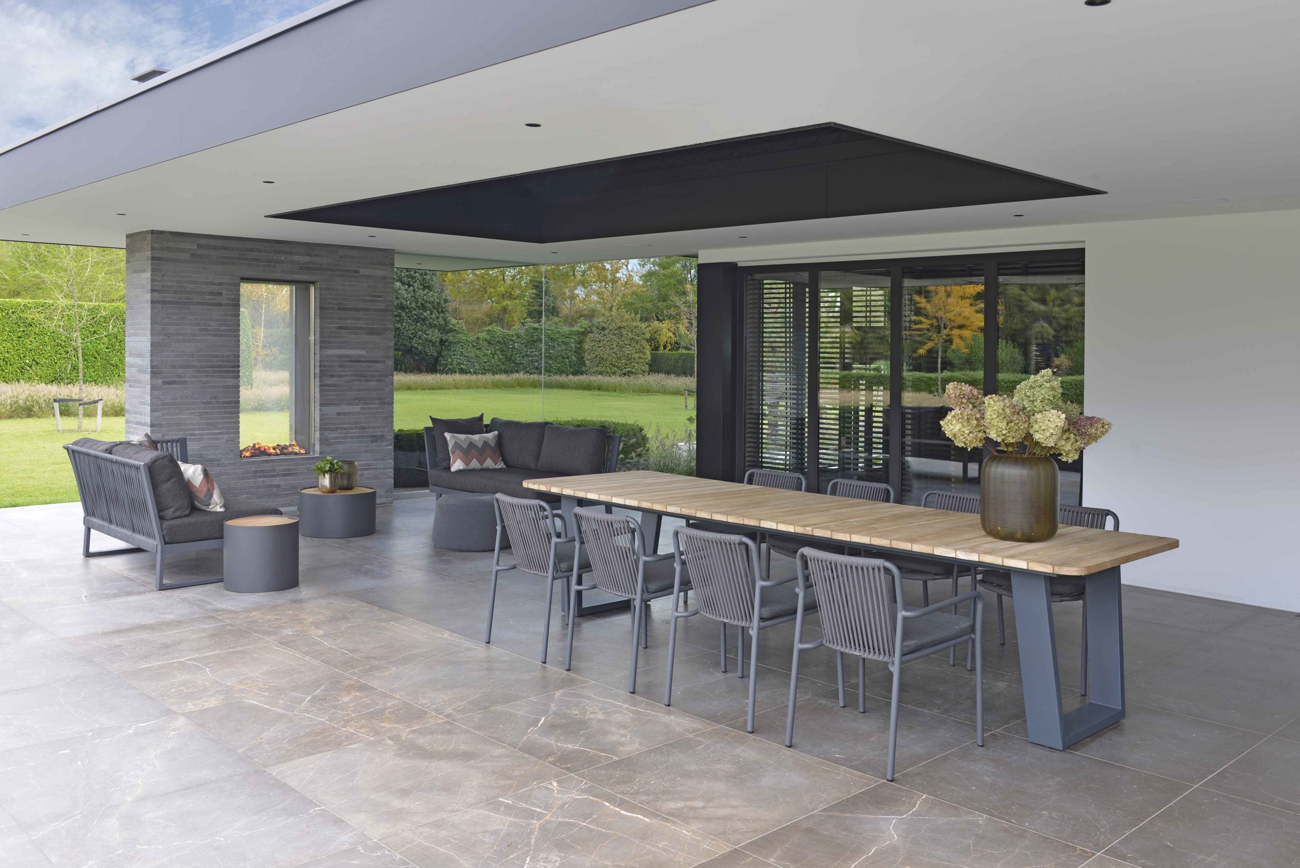 Modulaire bank Altea 2-persoons links Donkergrijs