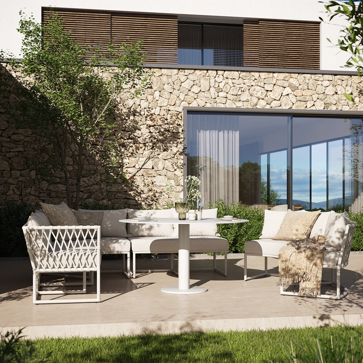 Modulaire Tuinbank Key Hoek