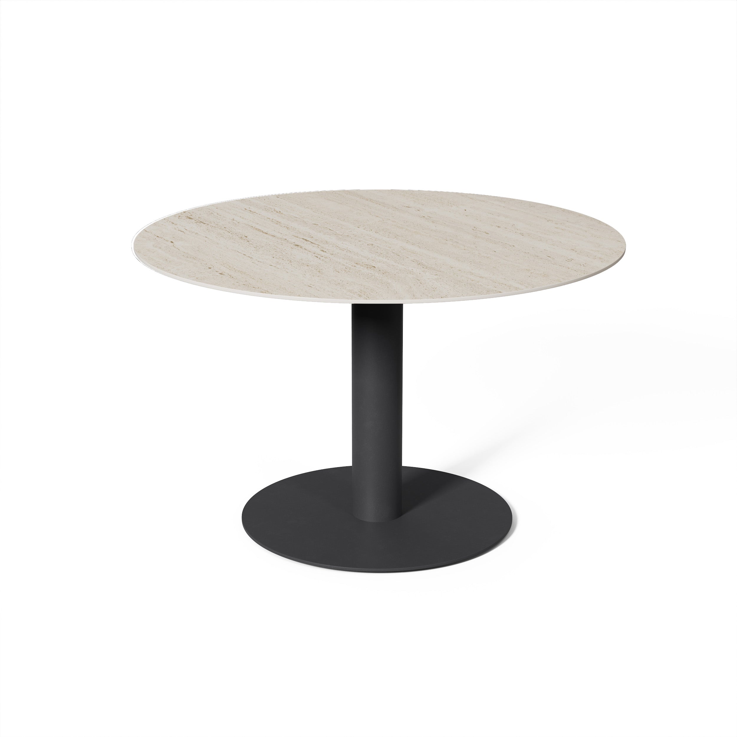 Tuintafel Tarente - Antraciet / Marmorio - Ø120 x H75