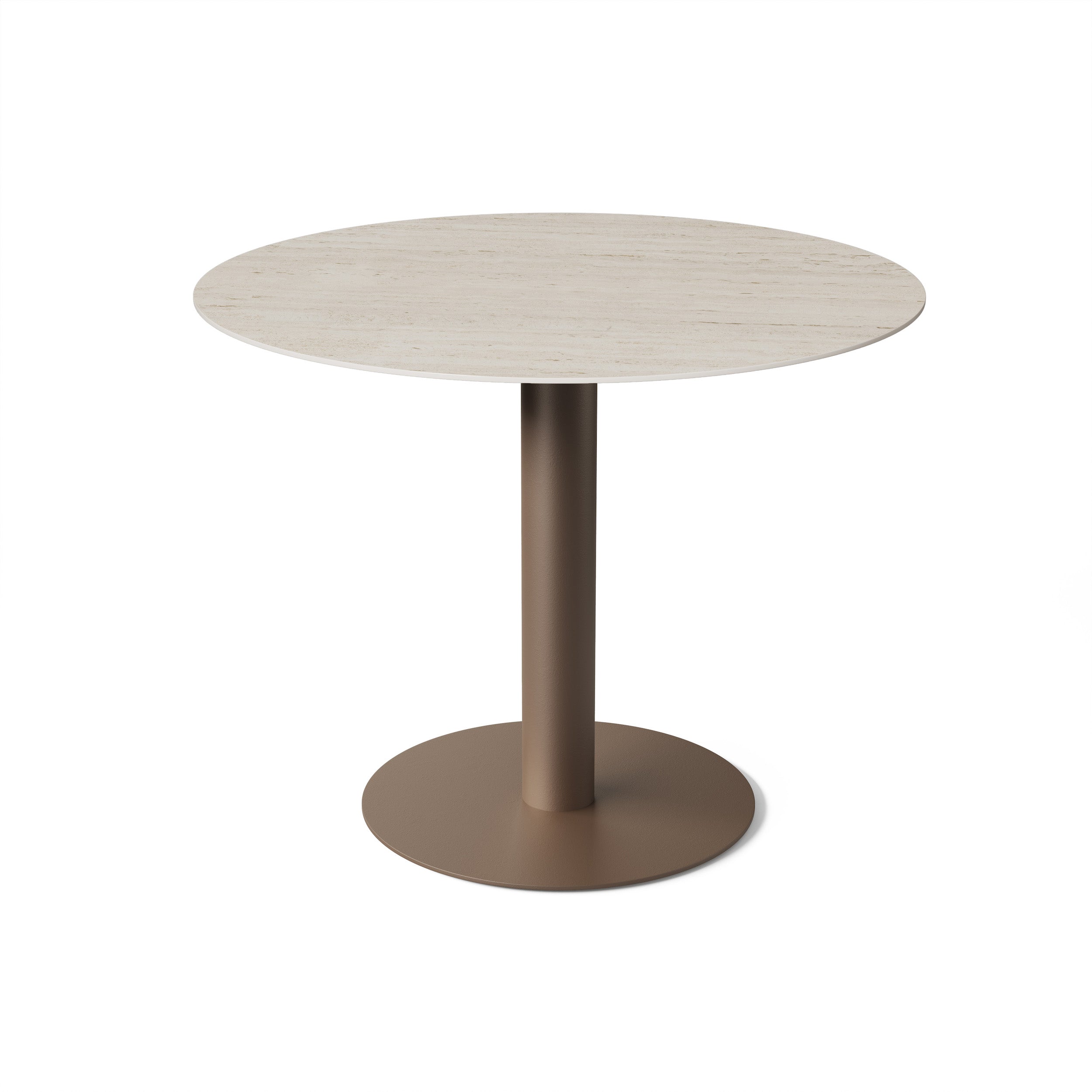 Hoge tuintafel Tarente - Brons / Marmorio - Ø120 x H95